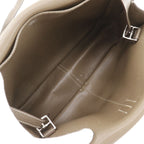 Hermes Halzan 31 3way Shoulder Clutch Taurillon Clemence Etoupe Brown — view 7