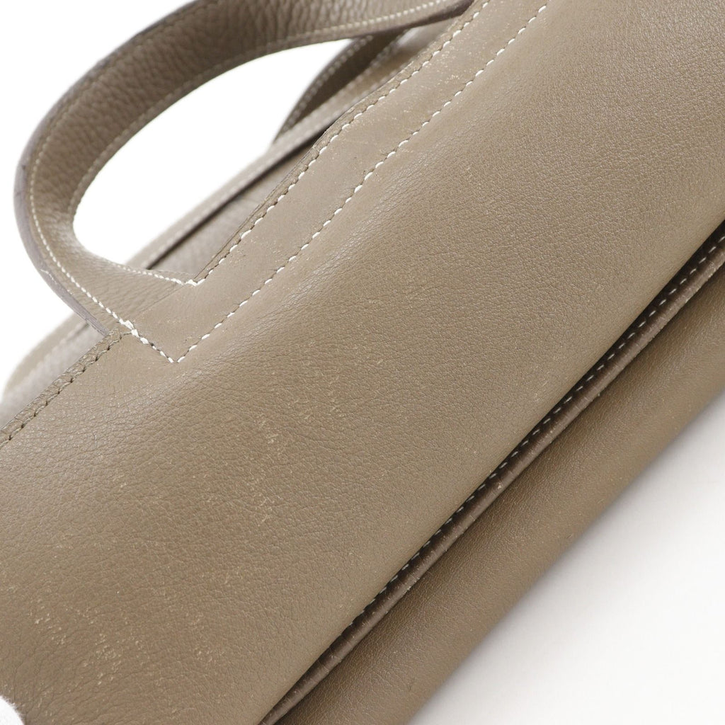 Hermes Halzan 31 3way Shoulder Clutch Taurillon Clemence Etoupe Brown — view 8
