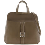 Hermes Halzan 31 3way Shoulder Clutch Taurillon Clemence Etoupe Brown