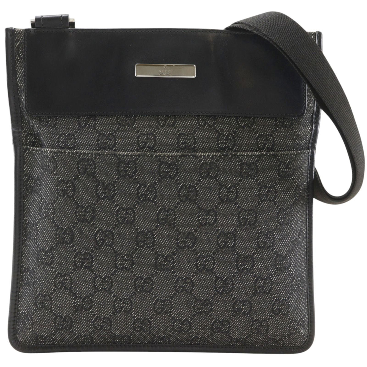Gucci GG Canvas Black Shoulder Bag
