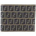 Fendi Zucchino Canvas Navy Bifold Wallet