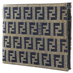 Fendi Zucchino Canvas Navy Bifold Wallet — view 2
