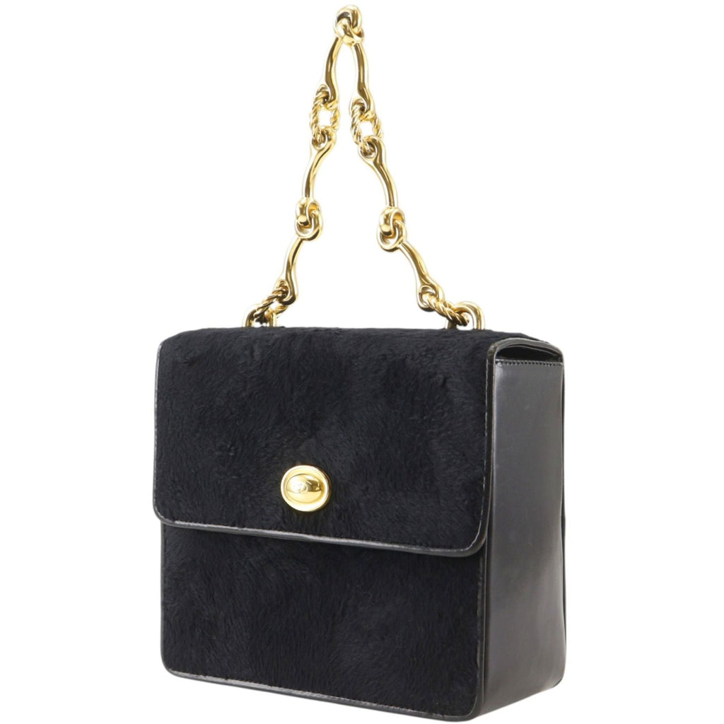 Dior Vintage Calf Hair Black Handbag — view 2