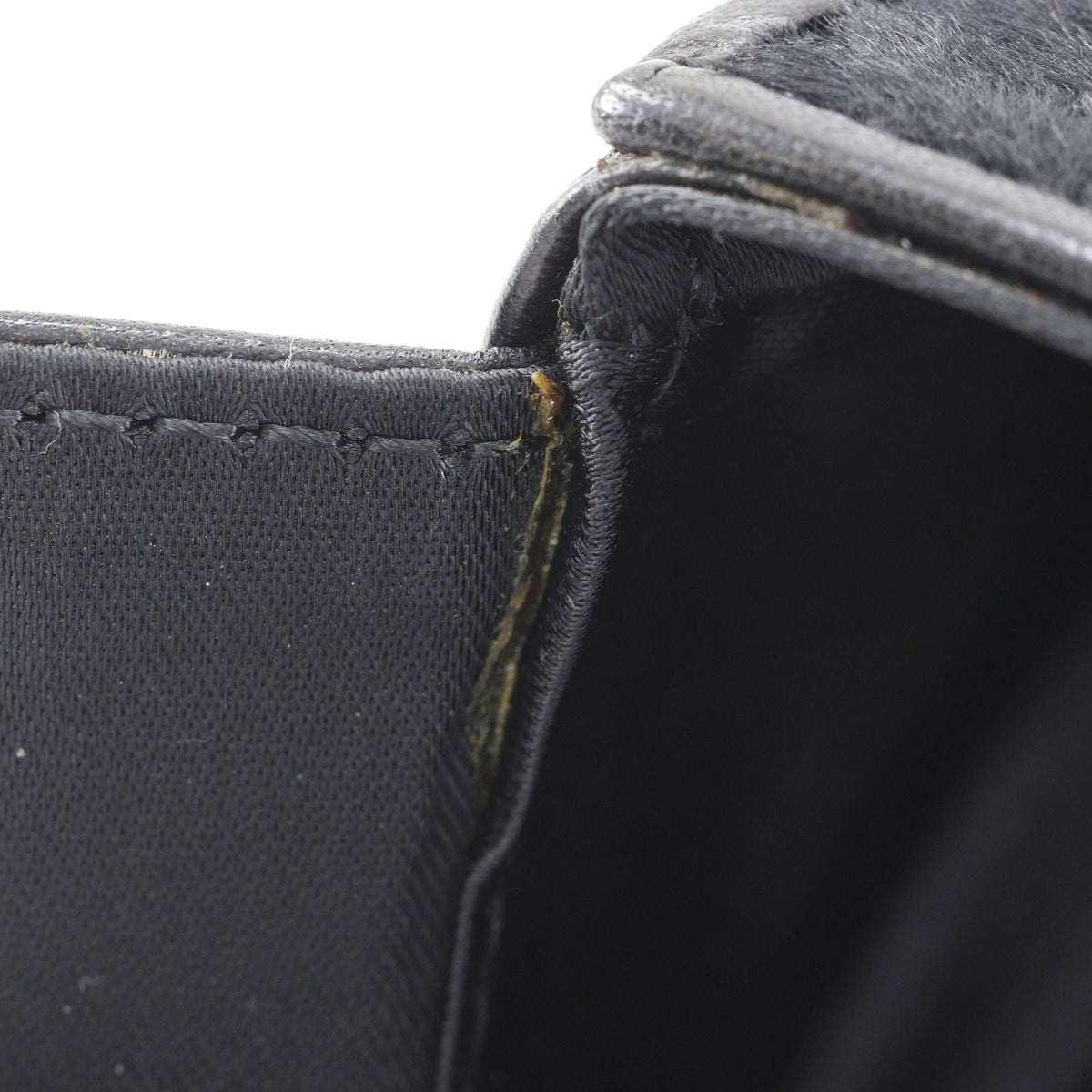 Dior Vintage Calf Hair Black Handbag — view 8
