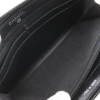 Chanel CC Logo Caviar Leather Black Wallet — view 6
