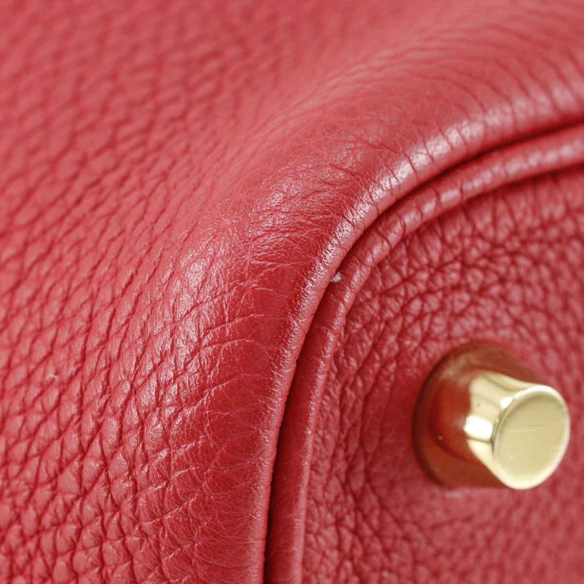 Hermes Picotin Lock 18 PM Taurillon Clemence Vermilion Red Gold Handbag — view 4
