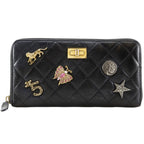 Chanel Quilted la Key Charm 2.55 Leather Black Wallet