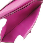 Hermes Bearn Soufflet Alligator Rose Scheherazade Pink Wallet — view 8