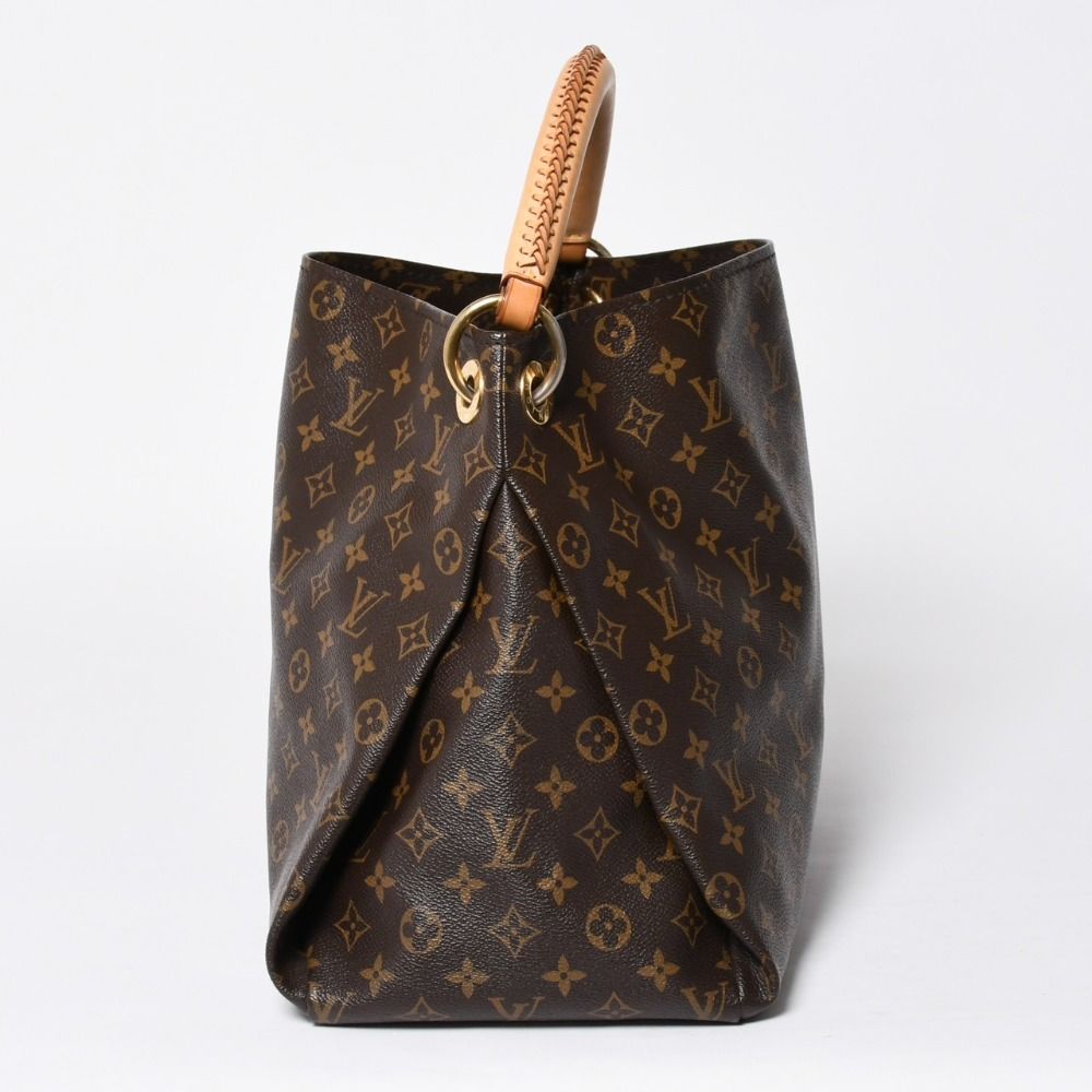 Louis Vuitton Artsy MM Shoulder Bag Monogram Leather Gold — view 4