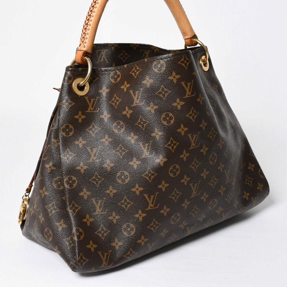 Louis Vuitton Artsy MM Shoulder Bag Monogram Leather Gold — view 3