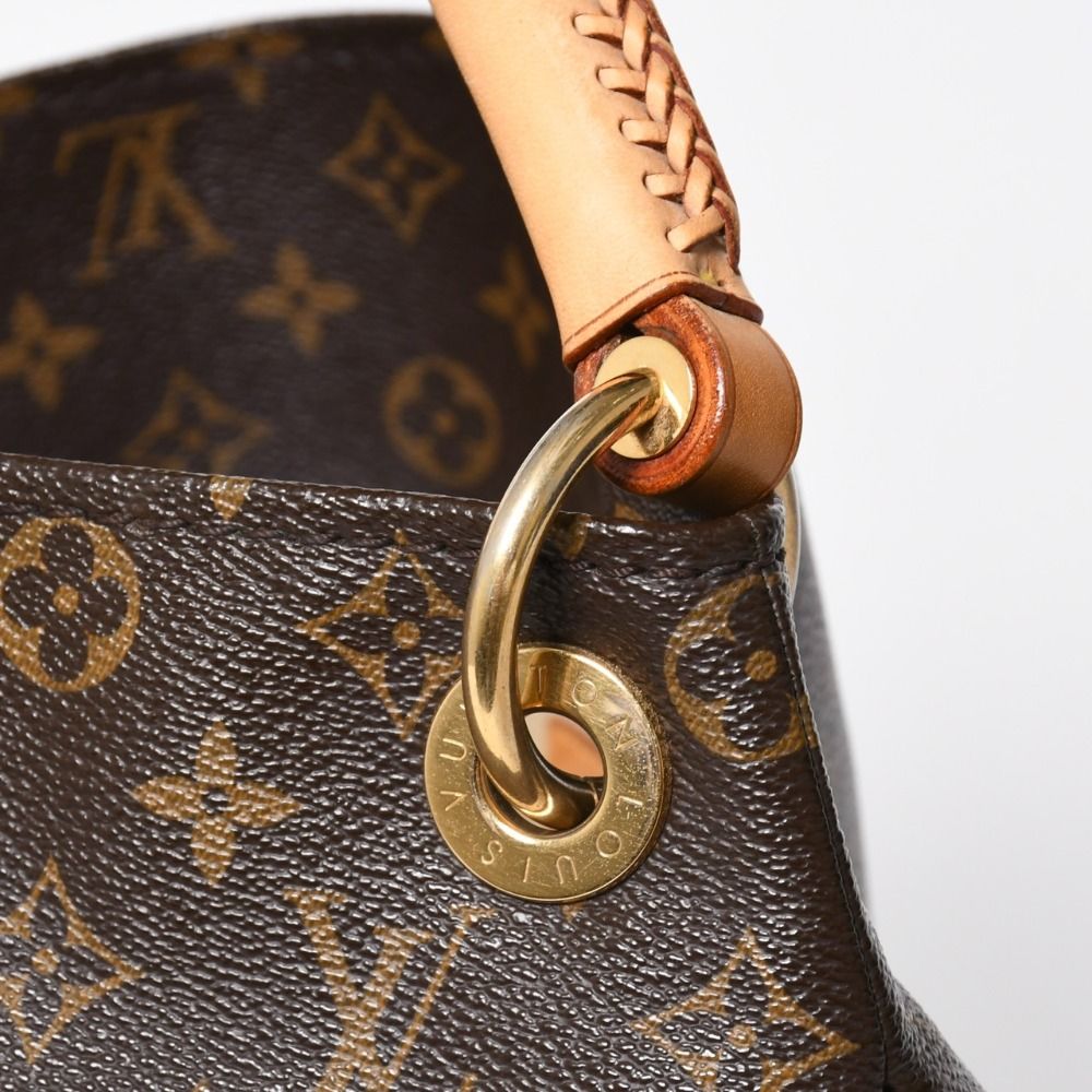 Louis Vuitton Artsy MM Shoulder Bag Monogram Leather Gold — view 6