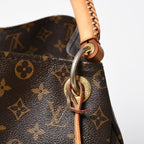 Louis Vuitton Artsy MM Shoulder Bag Monogram Leather Gold — view 8