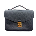 Louis Vuitton Monogram Navy Gold Leather Handbag