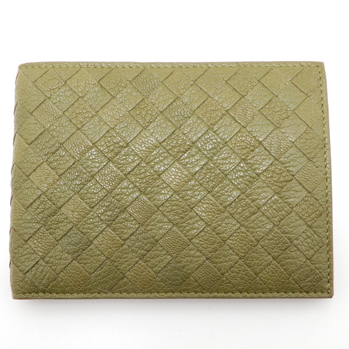 Bottega Veneta Intrecciato Bifold Wallet Leather Khaki