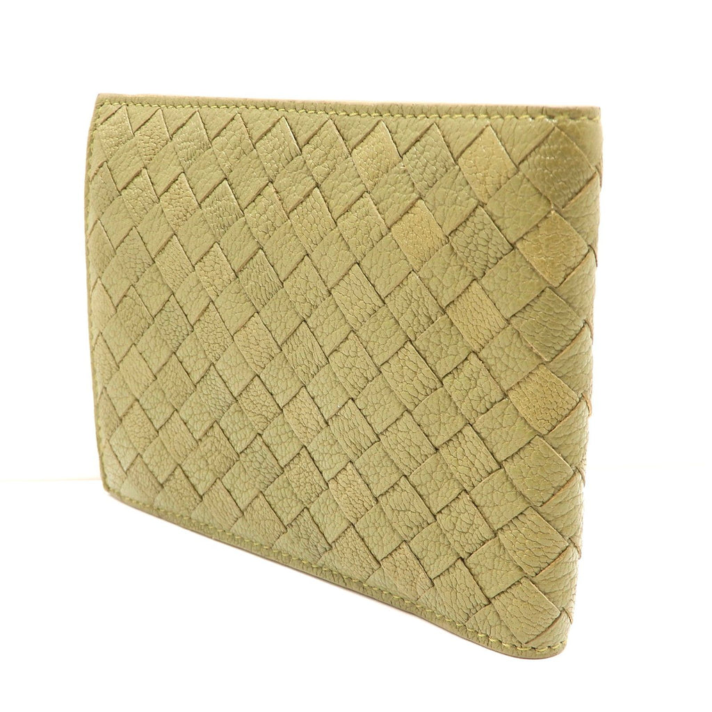Bottega Veneta Intrecciato Bifold Wallet Leather Khaki — view 2