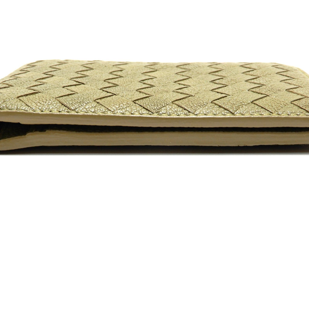 Bottega Veneta Intrecciato Bifold Wallet Leather Khaki — view 3