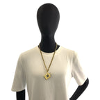 Chanel Perfume Bottle Gold Black Metal Plastic Necklace — view 7