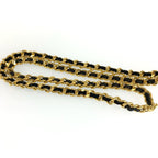 Chanel Perfume Bottle Gold Black Metal Plastic Necklace — view 8