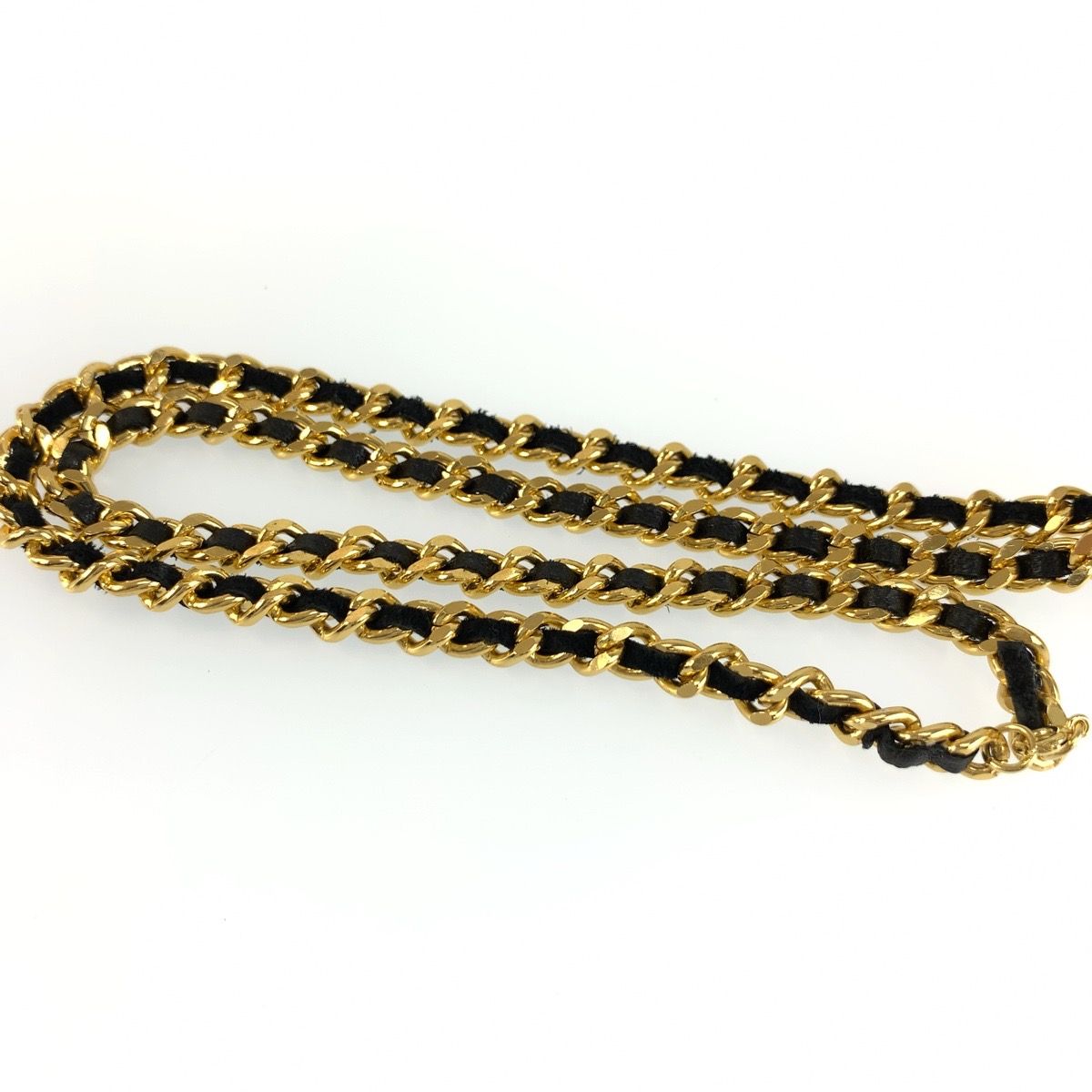 Chanel Perfume Bottle Gold Black Metal Plastic Necklace — view 8