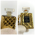 Chanel Perfume Bottle Gold Black Metal Plastic Necklace — view 5