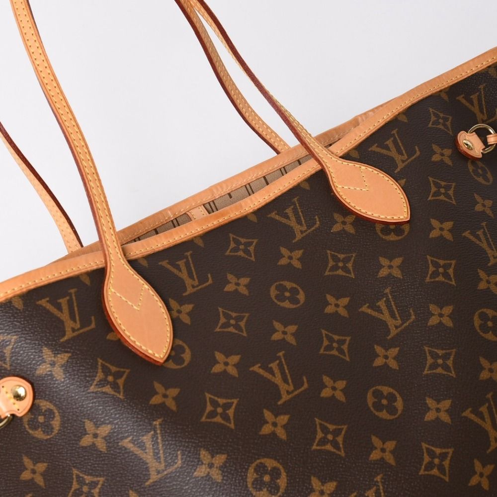 Louis Vuitton Tote Bag Neverfull MM Brown Gold — view 5