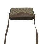 Gucci Vintage GG Pattern Logo Leather Shoulder Bag Pochette Crossbody Brown — view 4