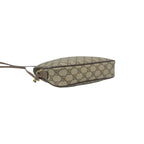 Gucci Vintage GG Pattern Logo Leather Shoulder Bag Pochette Crossbody Brown — view 7