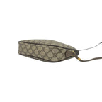 Gucci Vintage GG Pattern Logo Leather Shoulder Bag Pochette Crossbody Brown — view 8