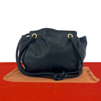 Loewe Vintage Anagram Logo Nappa Leather Tote Shoulder Bag Navy
