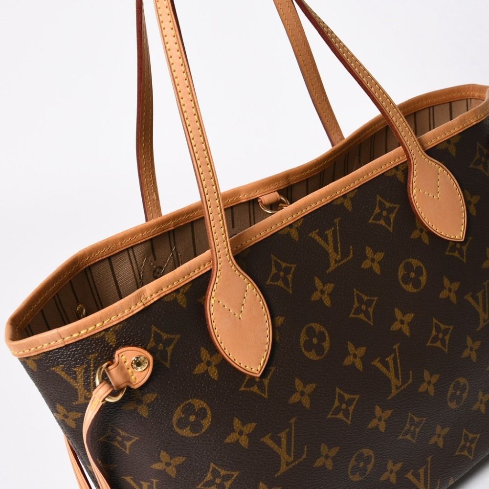 Louis Vuitton Neverfull PM Tote Bag Brown Gold Vachetta Leather — view 6