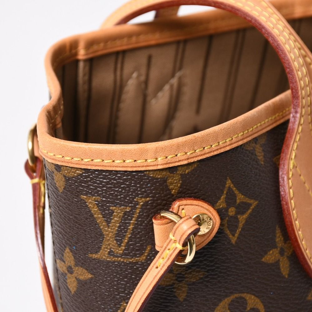 Louis Vuitton Neverfull PM Tote Bag Brown Gold Vachetta Leather — view 7