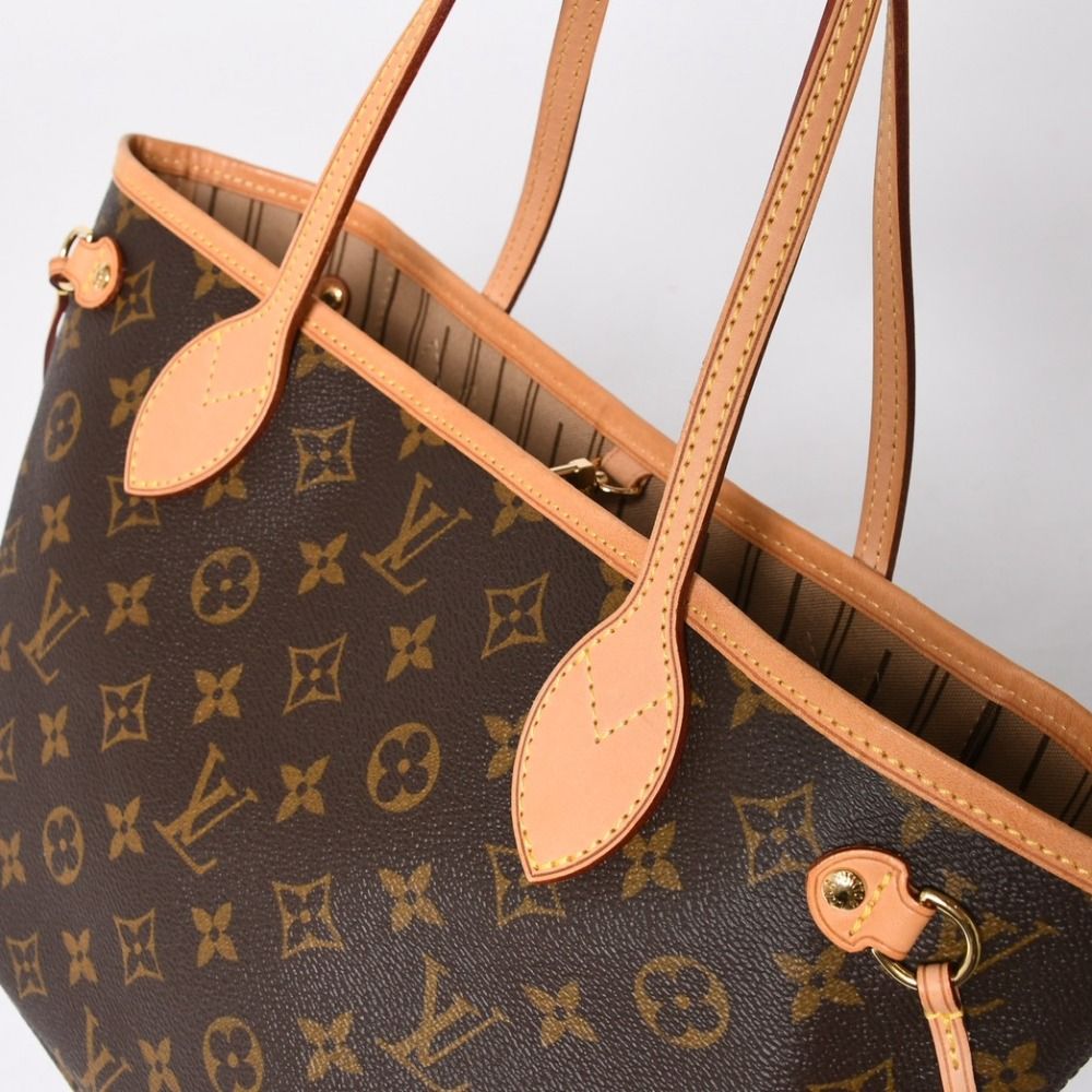 Louis Vuitton Neverfull PM Tote Bag Brown Gold Vachetta Leather — view 5