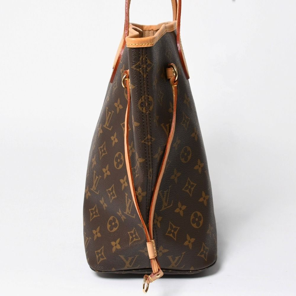 Louis Vuitton Neverfull MM Tote Bag Monogram Brown Gold — view 4