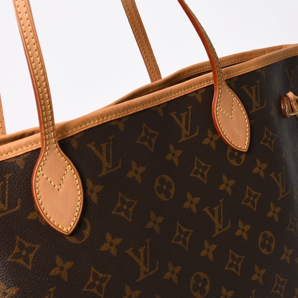 Louis Vuitton Neverfull MM Tote Bag Monogram Brown Gold — view 6