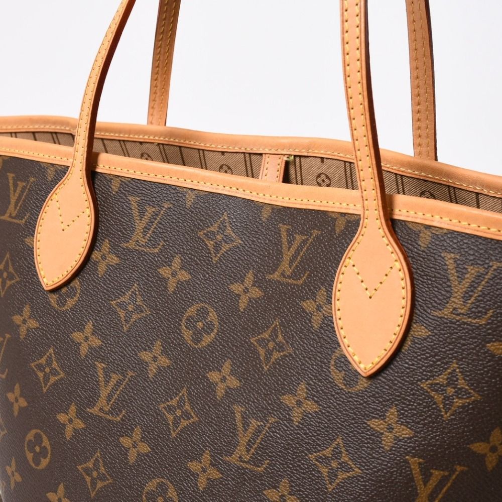 Louis Vuitton Neverfull MM Tote Bag Monogram Brown Gold — view 5