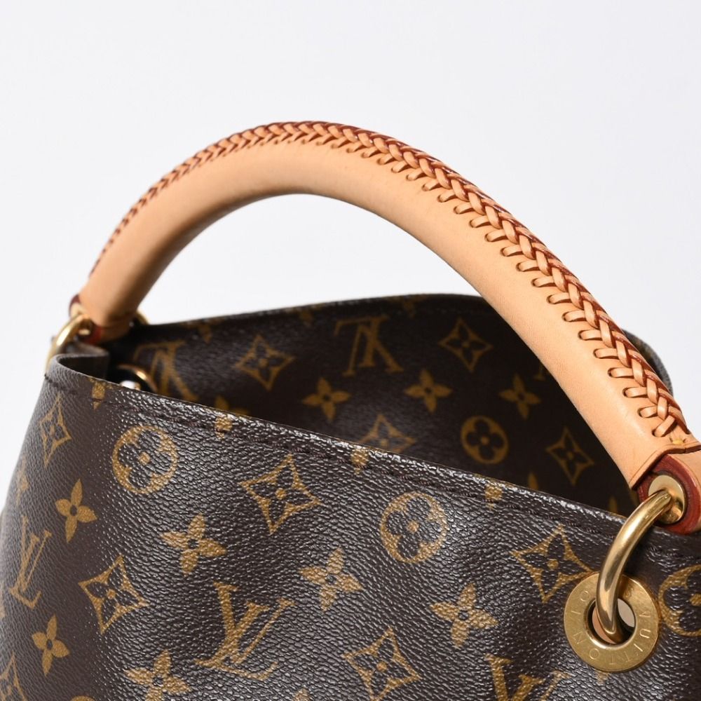 Louis Vuitton Artsy MM Shoulder Bag Monogram Leather Gold — view 5