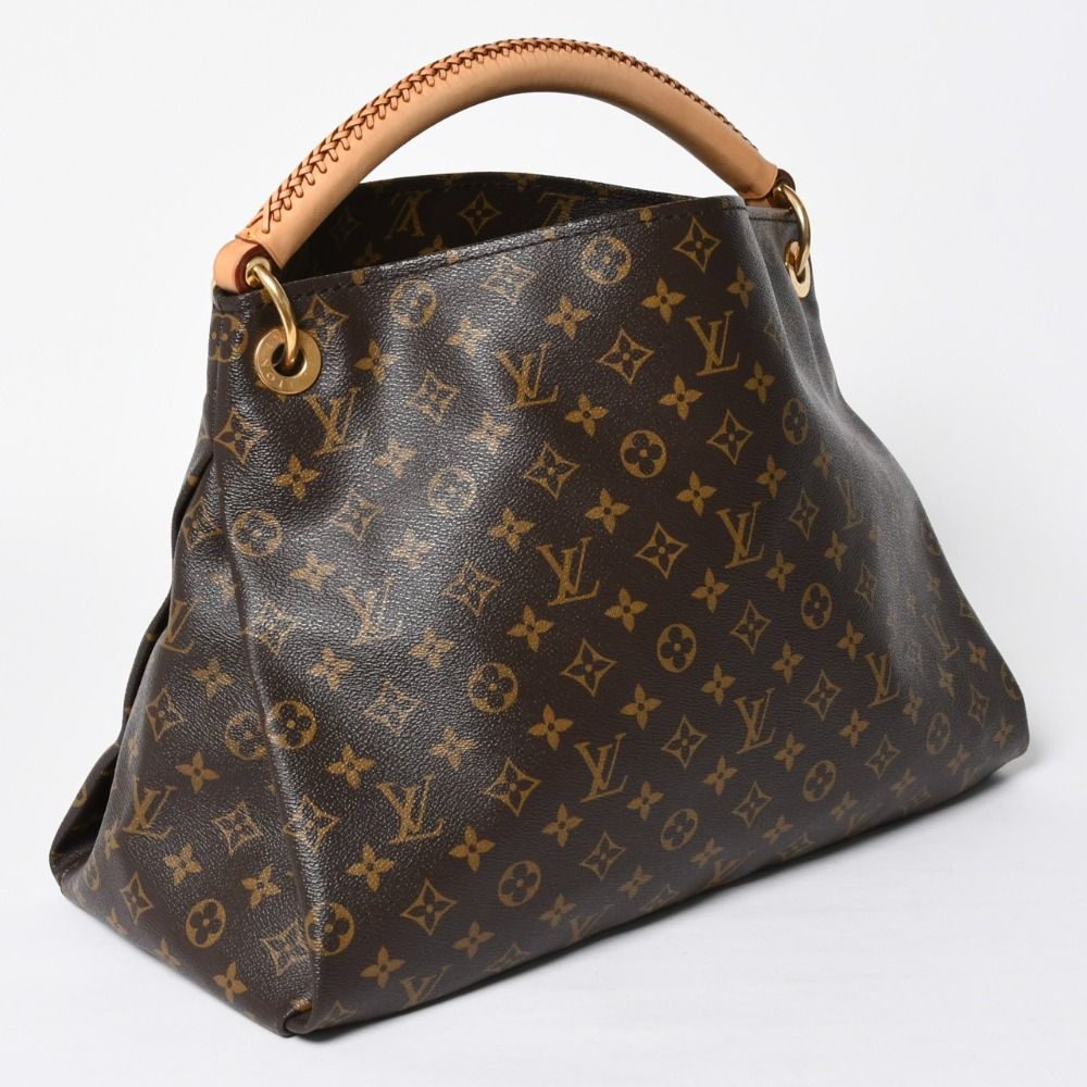 Louis Vuitton Artsy MM Shoulder Bag Monogram Leather Gold — view 3