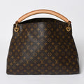 Louis Vuitton Artsy MM Shoulder Bag Monogram Leather Gold
