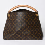 Louis Vuitton Artsy MM Shoulder Bag Monogram Leather Gold — view 2
