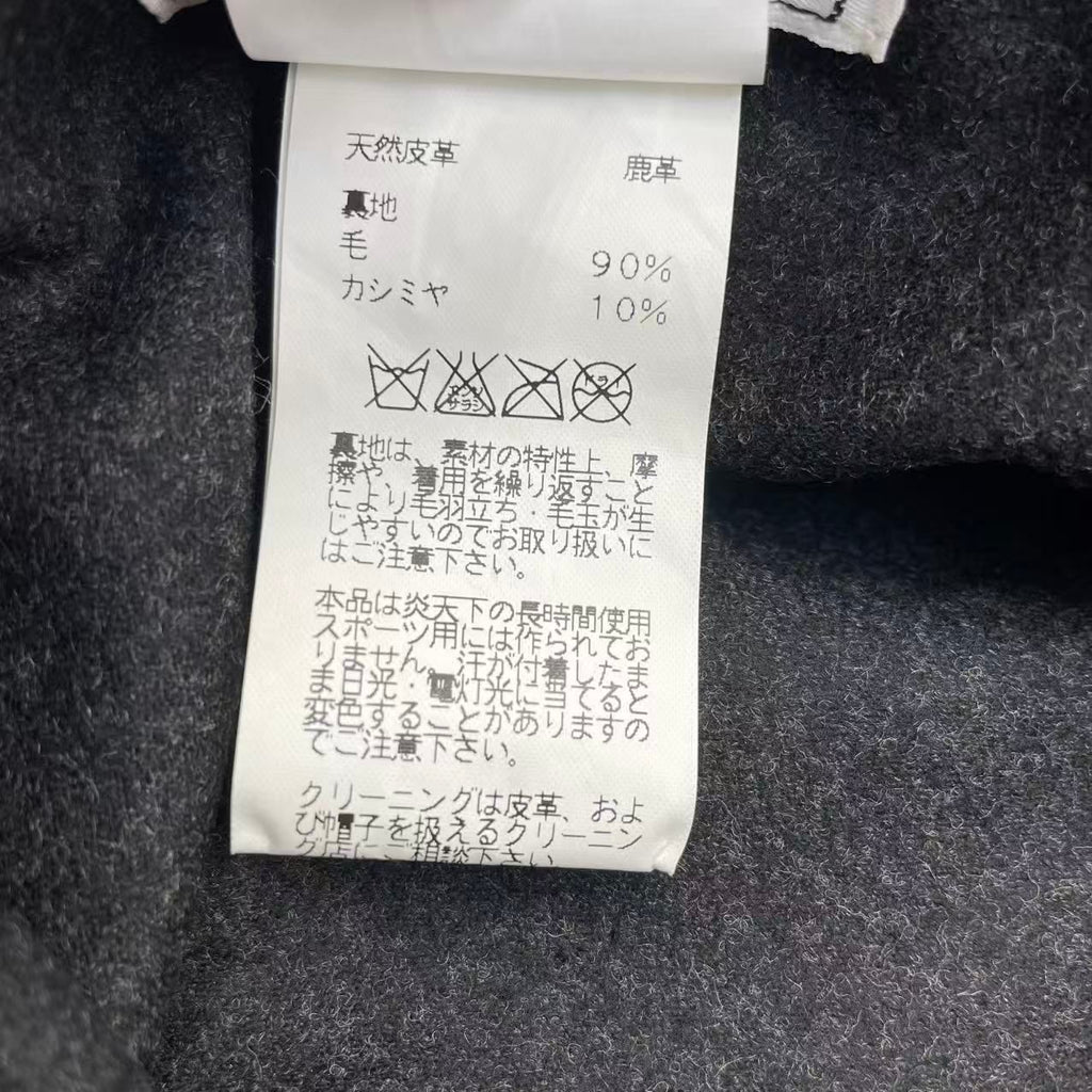 Hermes Deerskin Bucket Hat H Logo Black — view 7