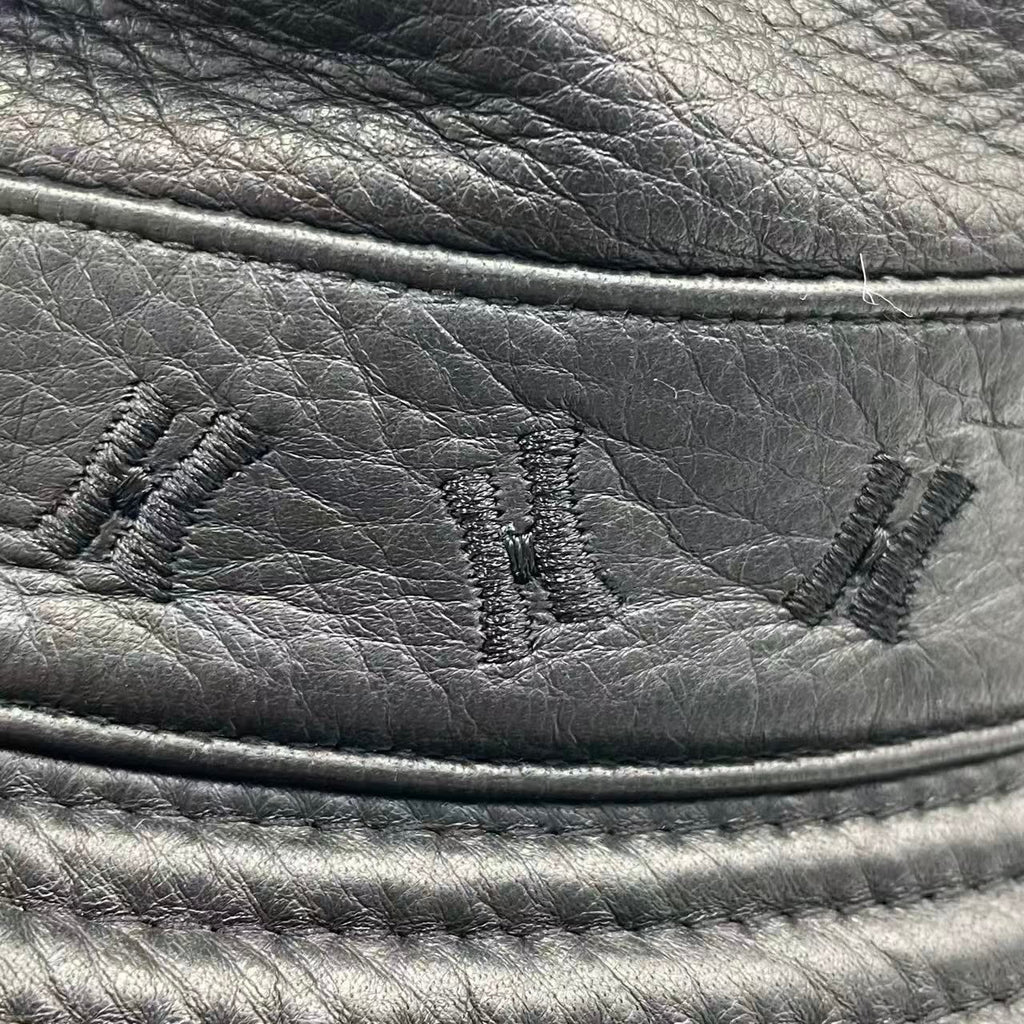 Hermes Deerskin Bucket Hat H Logo Black — view 5