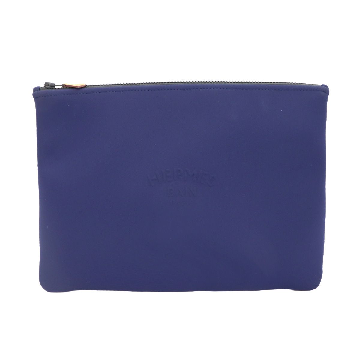 Hermes Neobain GM Pouch Nylon Polyurethane Blue Marine Navy