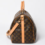 Louis Vuitton Monogram Keepall Bandouliere 50 Brown Boston Bag — view 4