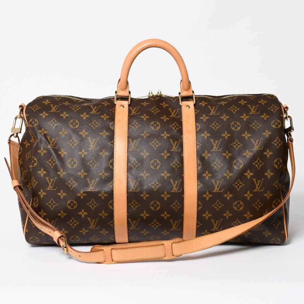 Louis Vuitton Monogram Keepall Bandouliere 50 Brown Boston Bag