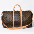 Louis Vuitton Monogram Keepall Bandouliere 50 Brown Boston Bag