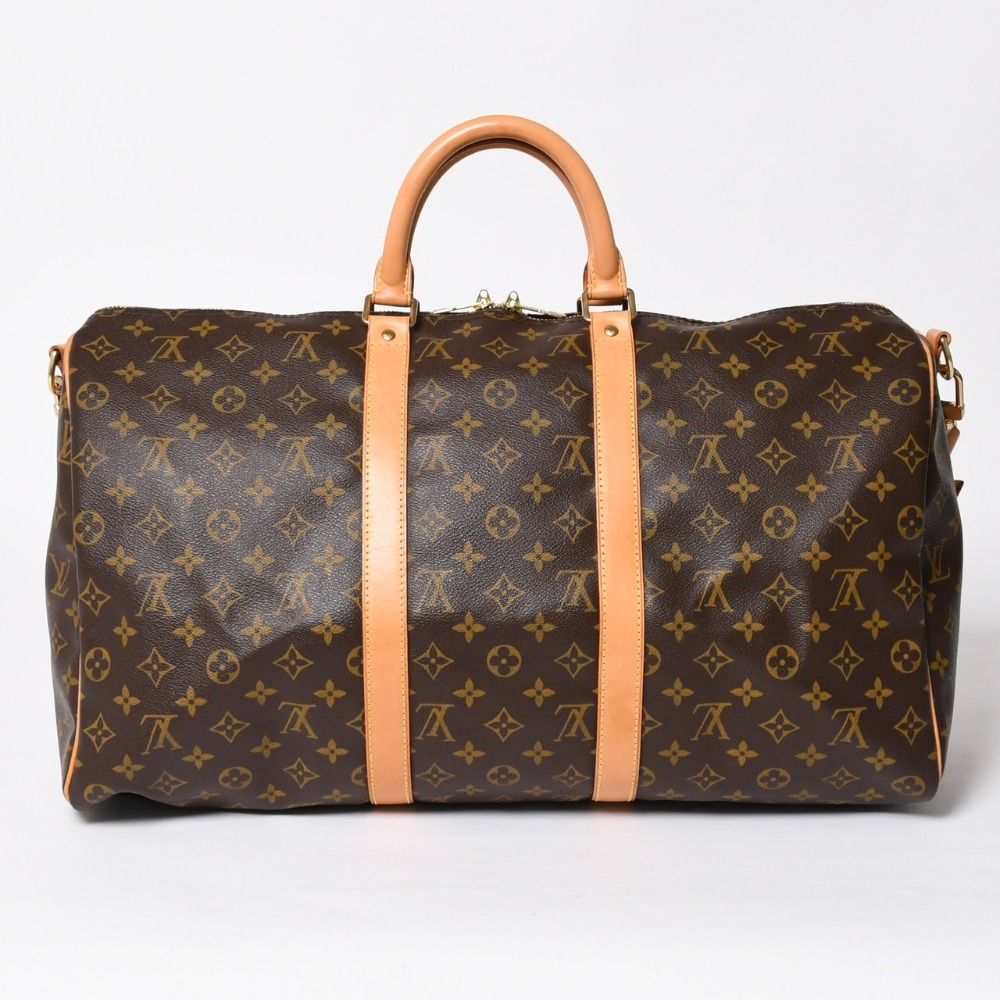 Louis Vuitton Monogram Keepall Bandouliere 50 Brown Boston Bag — view 2