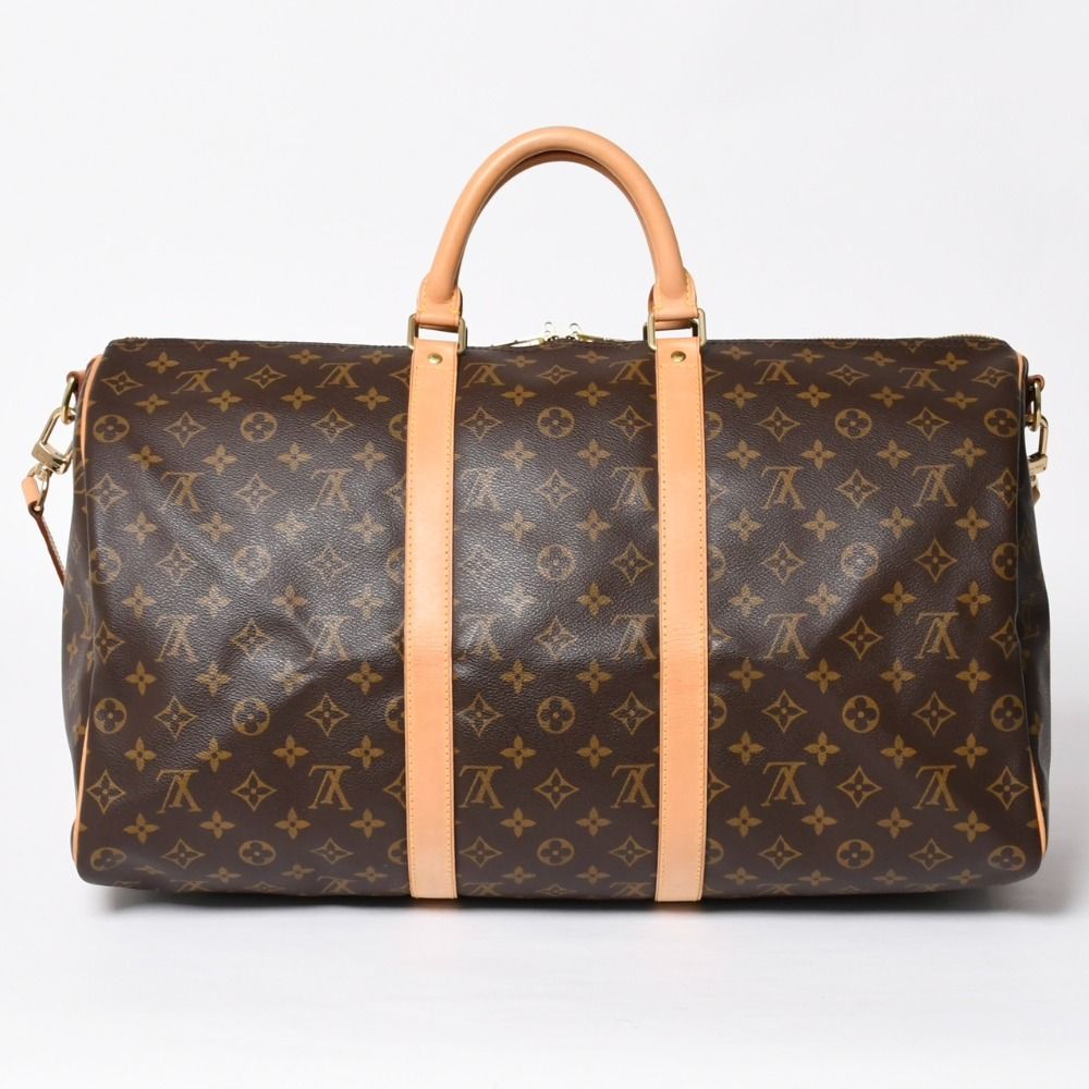 Louis Vuitton Monogram Keepall Bandouliere 50 Brown Boston Bag — view 2