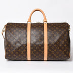 Louis Vuitton Monogram Keepall Bandouliere 50 Brown Boston Bag — view 2