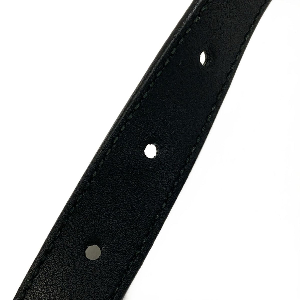 Gucci Belt 80 32 Black Gold Faux Pearl Leather — view 5