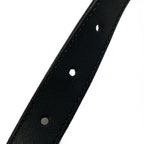 Gucci Belt 80 32 Black Gold Faux Pearl Leather — view 5